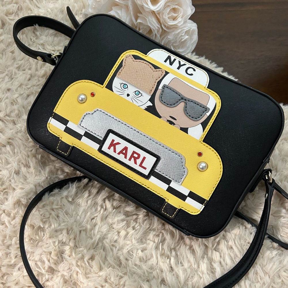 Karl Lagerfeld Paris Maybelle Taxi Crossbody Purse Bag